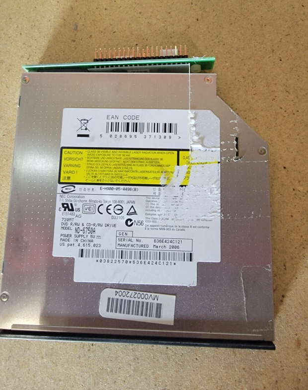 Sony NEC ND-6750A DVD+-RW Drive, IDE, Slimline 12.7mm