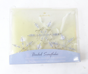 Hallmark QP1725 Beaded Snowflakes Frostlight Faeries Collection Set of 3