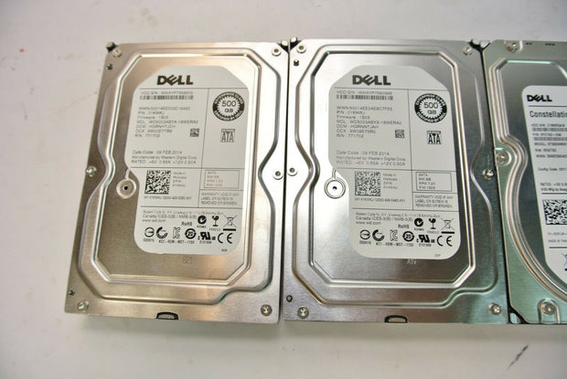 Lot 4 Dell 500GB 7.2K 6G LFF 3.5" SATA HDD Seagate ST500NM0011 / WD5003ABYX