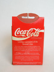 Vintage 1993 Enesco Coca-Cola Logo 3" Bulb Style Christmas Ornament #601204