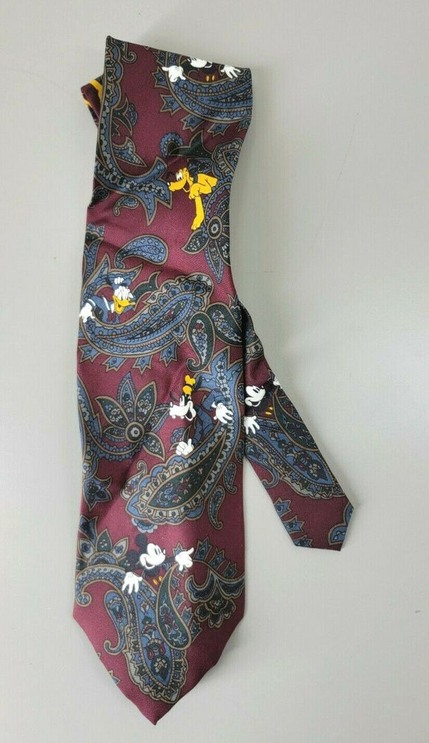 New with Tags Disney Store Men's Necktie 100% Silk #73469 Mickey Mouse + Others