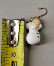 2000 Hallmark Miniature Keepsake Ornament SNOWMAN WITH SEASHELL Studio Edition