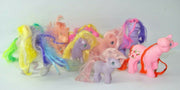 Vintage Lot of Hasbro G1 My Little Pony Figurines 1980s - Lot of 9