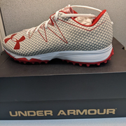 UnderArmour Men's Football Cleats Low TF Red White  12.5