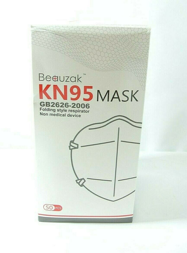25x Beauzak KN95 Folding Syle Respirator Face Mask, USA Vendor, Ships Same Day