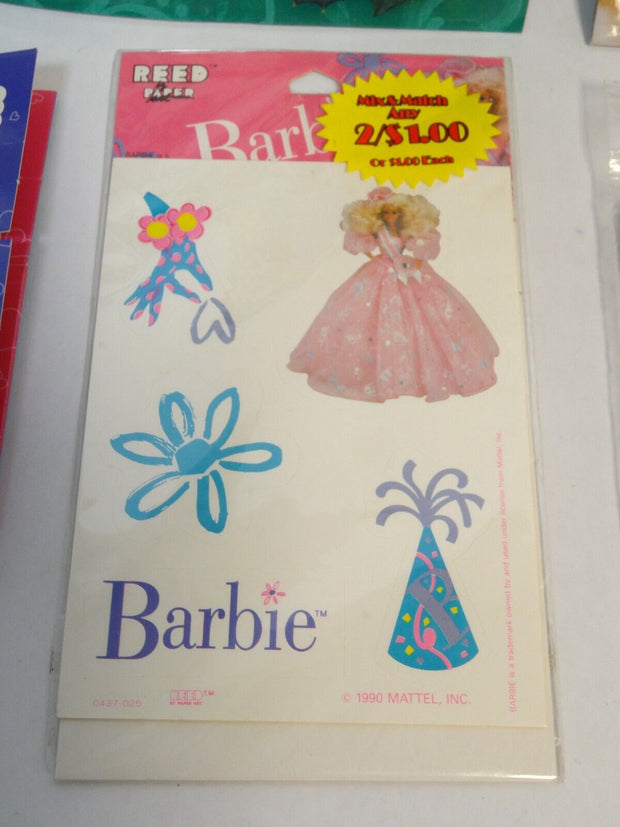 Vintage Barbie Accessory Lot Gift Bags Tissue Stickers Notepad & Fashion Card