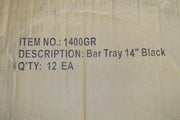 Lot of 12 Round Bar Serving Trays, 14" Black Somersby Cider Logo 1400GR NEW