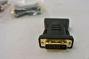 10x Standard DVI-I 24+5 Male to Black 3 RCA Female Connector Converter Adapter