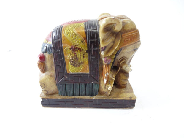 Vintage Chinese Elephant Small Sculpture Figurine