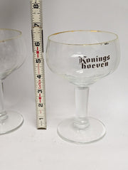 Konings Hoeven Trappist Ale Beer Glass Gold Rim 0,25l - Set of 2 Glasses