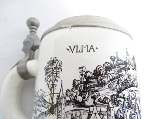 Vintage German Ulmer Keramik VLMA Beer Mug Stein