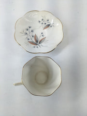 Bone China Teacup & Saucer Made In England Floral Pattern