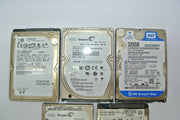 Qty (5) Wiped Hitachi Seagate WD 320GB 2.5" Hard Disk Drives HDDs ST320LT020
