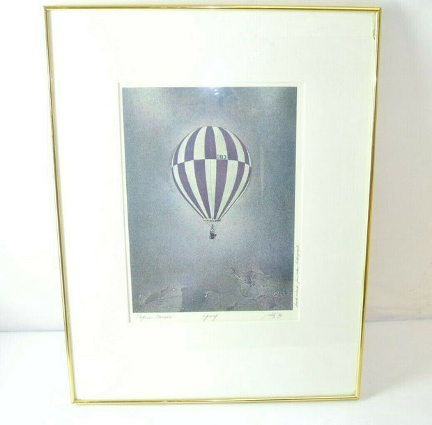 Vintage Framed Ron Ruble Hand Colored 4-Color Lithograph Vespers LMTD Edition