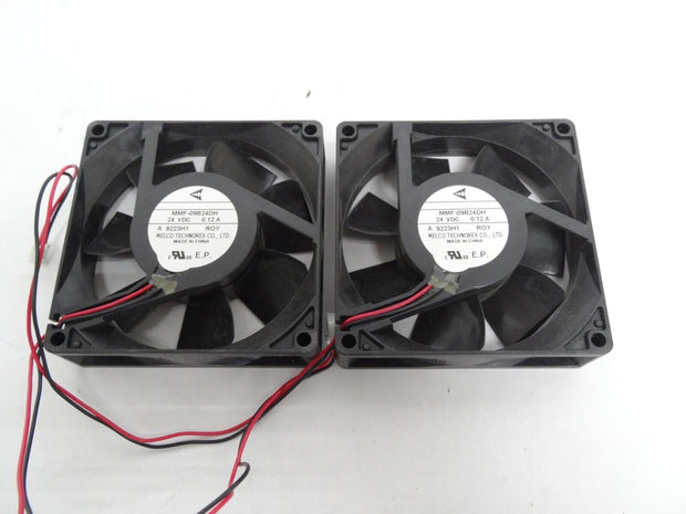 Lot of 2 Melco Technorex MMF-09B24DH 24VDC 0.12A Cooling Fans