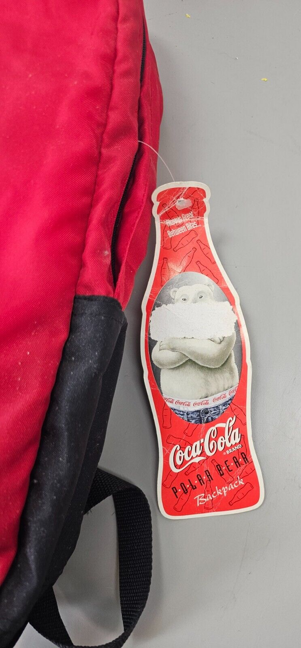 Vintage Coke Backpack Polar Bear Coca Cola Red Bag Nylon NWT 90’s Pop Soda NWT!