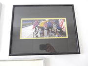 Lot of (3) Vintage Tour De France Framed Prints Lance Armstrong Retro Bicycle