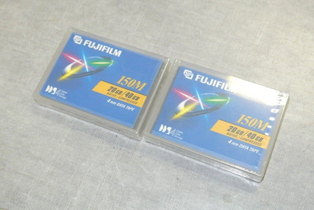 New Fujifilm 150M 4mm Data Tape 20GB Native / 40 GB Compressed - Lot of 2