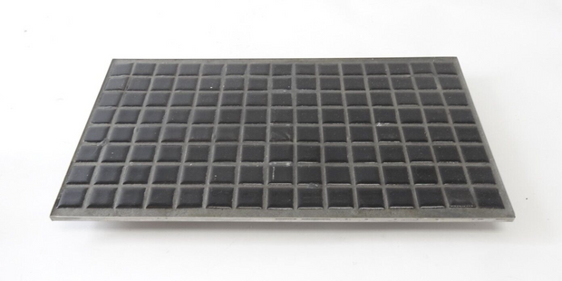 HUBERT Hot Food Bar Tile Charcoal Ceramic, APPROX 7" x 13"