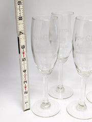 New Glarus Brewing Co. Wisconsin Fluted Champagne Glass, 8" Tall - Set of 2