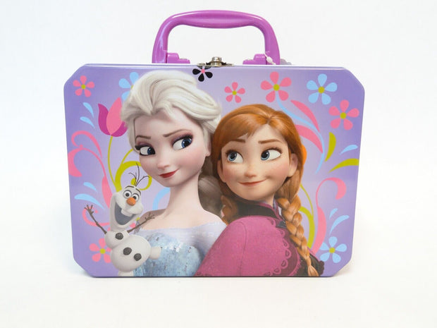 Disney Frozen Anna Elsa Olaf Collectible Embossed Tin Lunch Box