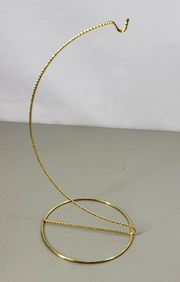 Medium Sized Twisted Wire Ornament Hangar, 12", Gold, Display, Decorative