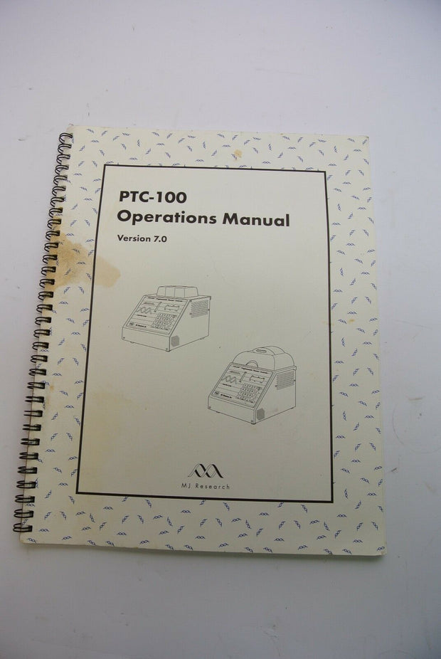 MJ Research PTC-100 Operations Manual V7.0