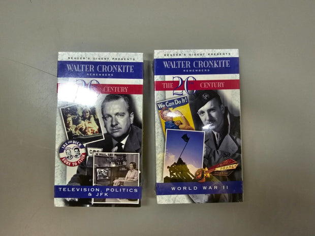 2 Reader’s Digest Walter Cronkite Remembers The 20th Century VHS Sealed WWII JFK