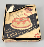 Vintage Beautiful Cakes Aluminum Cake Icing Decorator Set with Original Box