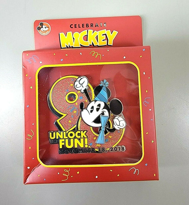 Disney Celebrate Mickey's 90th Anniversary Jumbo Passholder Pin LE 2000 New