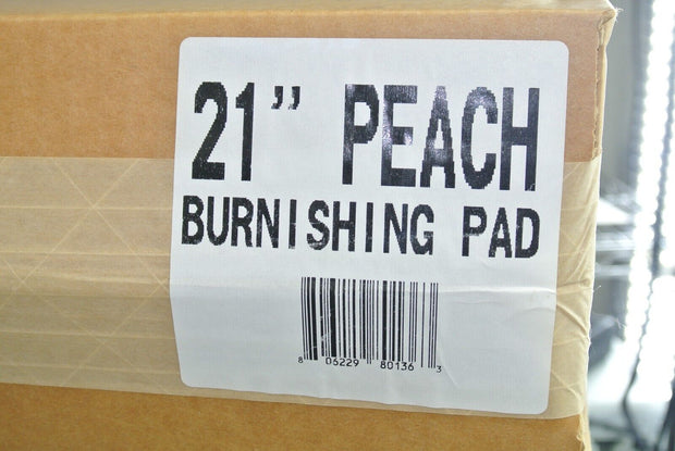 High Productivity Burnishing Pad, 21" Round Peach - New Case of 5