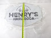 Blitz-Weinham Brewing Co. Henry's Hard Soda Embossed Metal Sign Bar Decor
