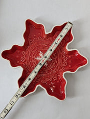 Hallmark Holiday Christmas Cookie Treat Candy Display Serving Plate Star Shape