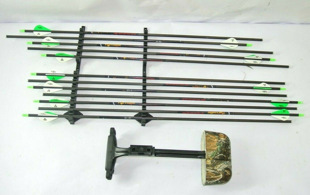 Lot of (12) Harvest Time Archery Vengeance 500/.001 Arrows w/ quiver, no tips