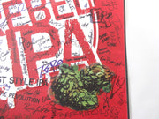 Samuel Adams Rebel IPA West Coast Autographed Tin Tacker Metal Sign