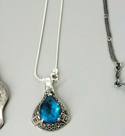 Jewelry For Charity! Qty 5 Chico's Necklaces, Sterling Silver, Pendants, Nice!