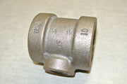 ANVIL Galvanized Iron Reducing Tee, 1-1/4" x 1-1/4" x 1/2" FNPT Pipe Fitting