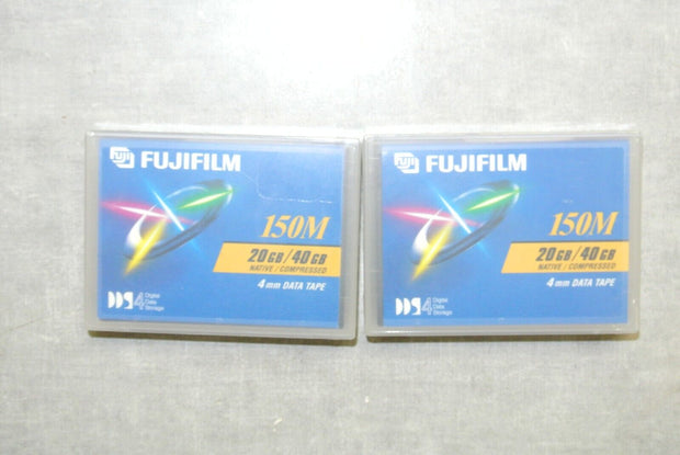 New Fujifilm 150M 4mm Data Tape 20GB Native / 40 GB Compressed - Lot of 2