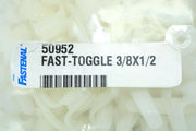 Fastenal Plastic Toggle Anchor, Grip: 3/8"-1/2"; Drill Size 5/16" #50952 ~100qty