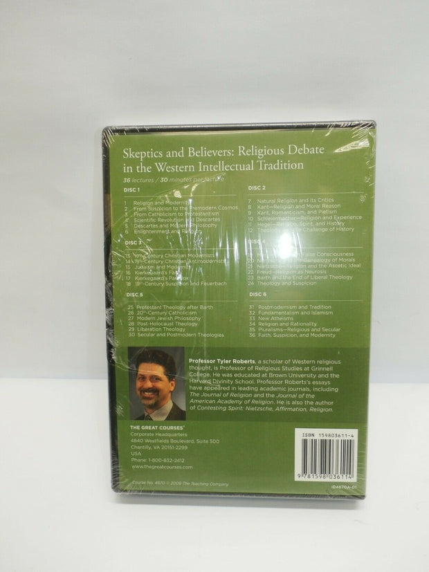 "Skeptics & Believers" The Great Courses DVD Set & Course Guidebook *Brand New