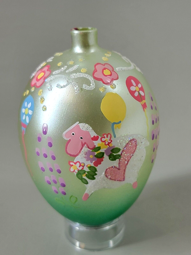 Nelson Trade & Design Group Jumbo Decorative Egg, Hand Painted, Spring Lamb