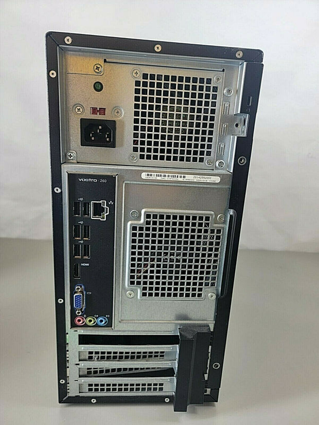 Dell Vostro 260 MT Desktop Computer i3-2120 4GB 250GB W10p Cleaned & Tested