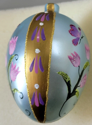 Nelson Trade & Design Group Jumbo Decorative Egg, Hand Painted, Spring Flowers