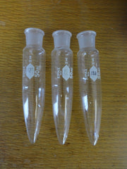 Lot of (3) Kimax 50ml Conical Centrifuge Culture Tubes
