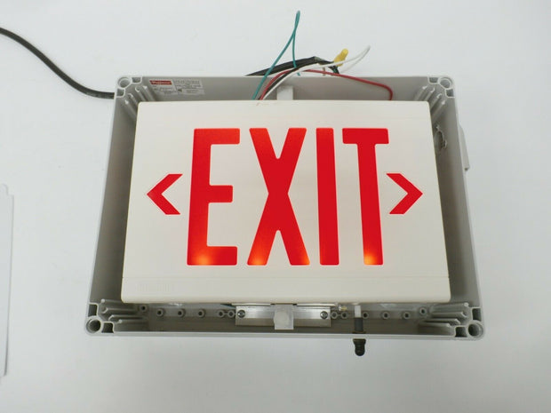 Hubbell Dual Lite LED EXIT Sign LN4XRWE Type 4X 120/277 VAC - No Cover
