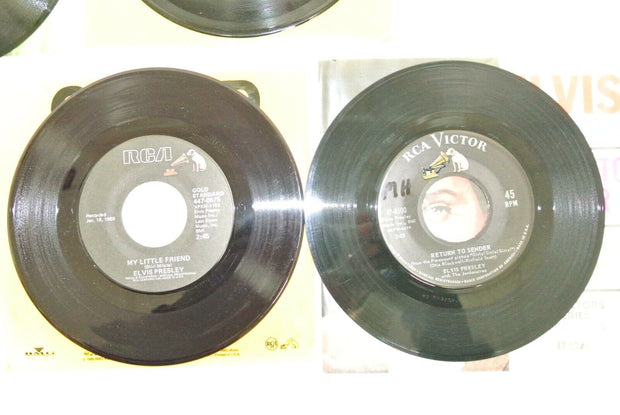 Lot of (5) ELVIS PRESLEY 45 RPM 7" Single Vinyl Records, RCA Records