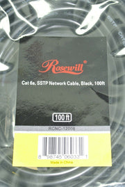 NEW Rosewill 100' SSTP Ethernet Cat 6a Cable RCNC-12008