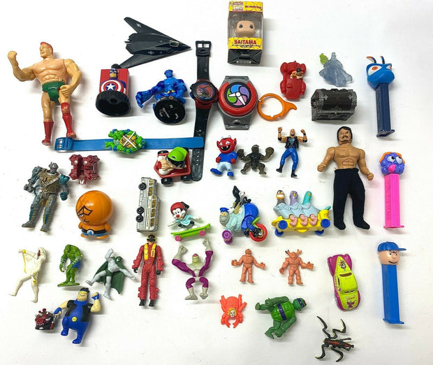 Lot #02: 40 Assorted Mini Collectable Toys from 80s/90s/00s