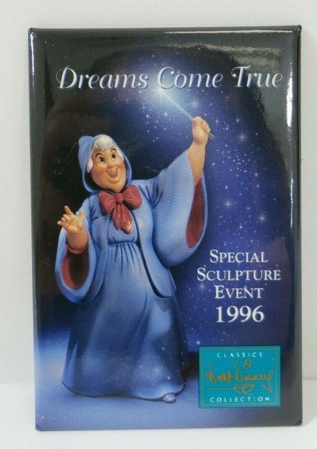 WDCC "Dreams Come True" Special Sculpture Event 1996 Disney Button Pin