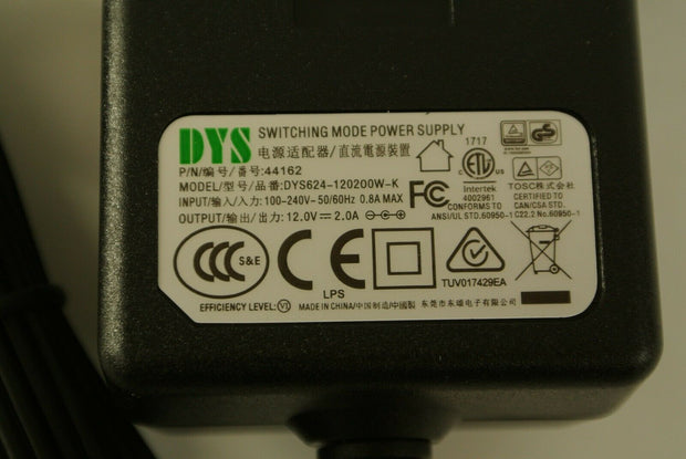 Qty 40 New DYS Switching Mode Power Supply 44162 12V 2.0A 4x International Plugs
